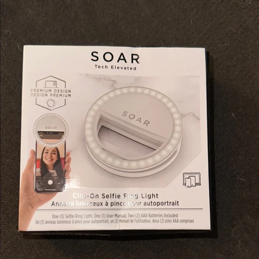 Clip-On Selfie Ring Light - White